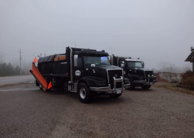S&B dump trucks with snow plow